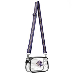 Baltimore Ravens Clear Stadium-Approved Crossbody Bag Adjustable Ravens Flock